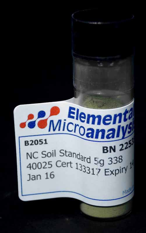 NC Soil Standard 5g 338 40025 Cert 341506  Expiry 03-Oct-26